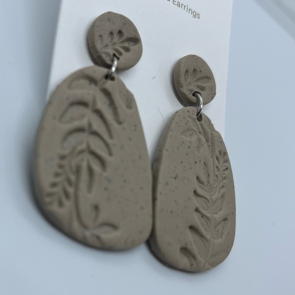 Large Handmade Clay Earrings - Picture 7 of 13